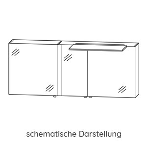 Ausführung Spiegelschrank: Anbauelement links