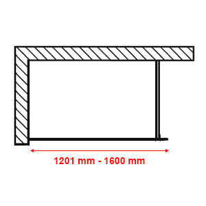Breite: 1201 mm bis 1600 mm