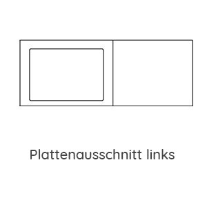 Ausschnitt Waschtischplatte: Ausschnitt links