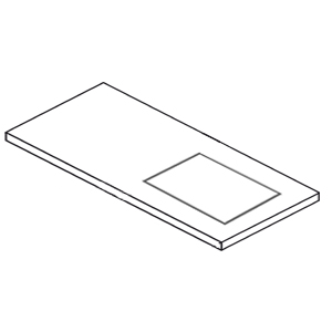 Ausschnitt Waschtischplatte: rechts für Connect Air 550 mm