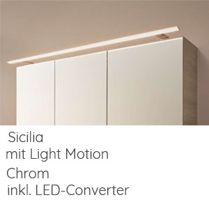 Aufsatzleuchte Spiegelschrank: SICILIA, 1 Haltearm, 4,8 W, 480 LM, Breite 50 cm