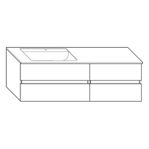 Ausführung Waschtisch: Beckenmulde Links