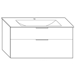 Ausführung Waschtisch mit Unterschrank: 122 cm, aus Glas