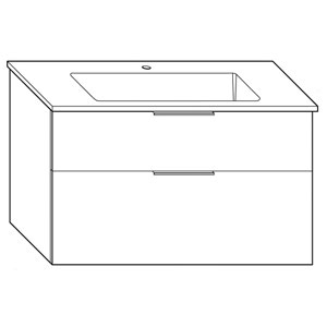 Ausführung Waschtisch mit Unterschrank: 102 cm, aus Mineralguss