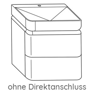 Ausführung Waschtisch mit Unterschrank: 60 cm, Mineralguss-Waschtisch, ohne Direktanschluss