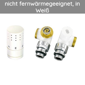 Montage-Set: Thermostatventil Winkeleckform, Anschluss links/rechts