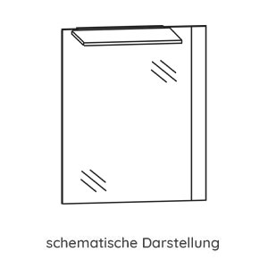 Ausführung Flächenspiegel: Dekorstreifen rechts