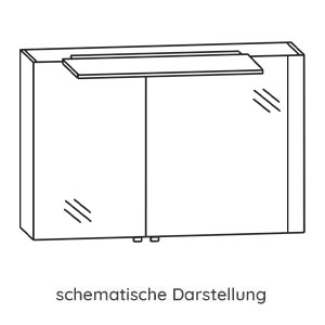 Ausführung Spiegelschrank: Dekorstreifen rechts