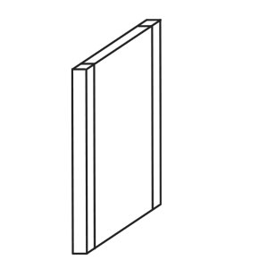 Seitenaufdopplung: mit Metallprofil - 560 mm Höhe