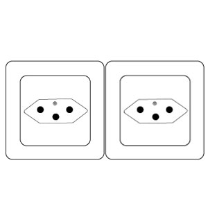 Zusatzsteckdose Spiegelschrank: Doppelsteckdose Schweizer Ausführung