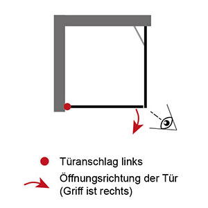 Anschlag Drehtür: Drehtür Links