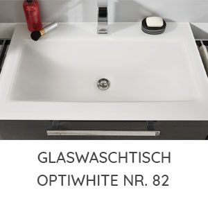 Waschtisch-Typ / -Farbe: Glasdoppelwaschtisch Optiwhite 1420 mm Breite