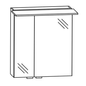 Ausführung Spiegelschrank: große Tür rechts