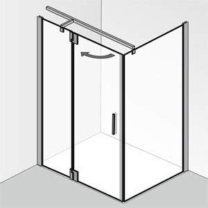 Ausführung Duschkabine: mit Drehtür