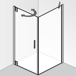 Ausführung Duschkabine: mit Drehtür pendelbar