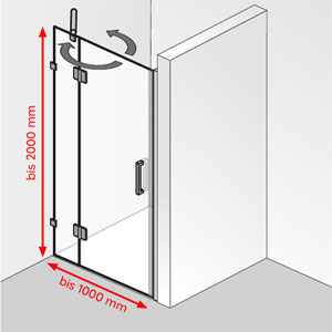 Breite / Höhe: bis 1000 mm / bis 2000 mm