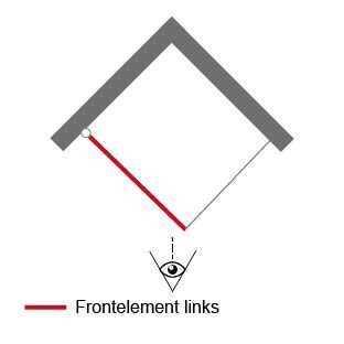 Anschlag: links - Frontelement