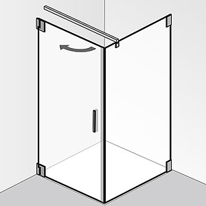 Ausführung Duschkabine: mit Drehtür