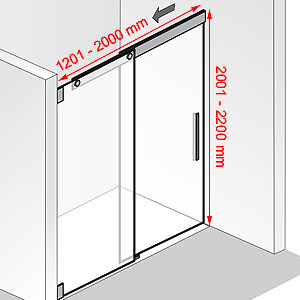 Breite / Höhe: 1201 - 2000 mm / 2001 - 2200 mm