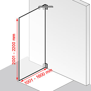 Breite / Höhe: 1001 - 1600 mm / 2001 - 2200 mm