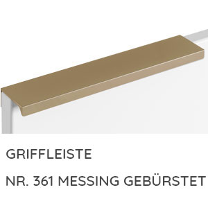Griffvariante: Griffleiste Messing gebürstet - 194 mm Grifflänge