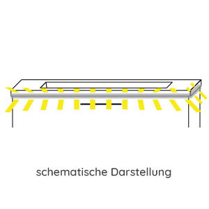 LED Beleuchtungsprofil: LED Beleuchtungsprofil 1400 mm Breite