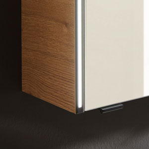 Ausführung Spiegelschrank: LED-Profil in Schwarz Matt