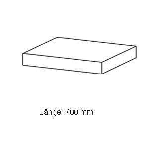 Längenmaß Waschtischplatte: 700 mm