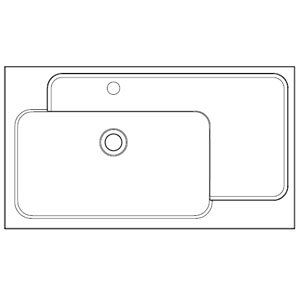 Waschtisch-Typ: Ablage rechts