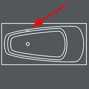 Überlaufposition: in Liegerichtung rechts
