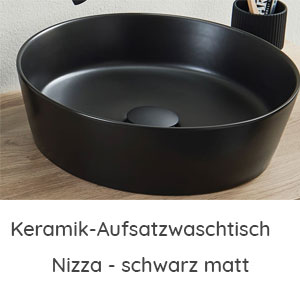Waschtisch-Typ: Nizza - schwarz matt rund