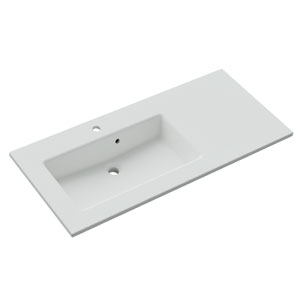 Waschtisch-Typ / -Farbe: Solid Surface Waschtisch - Breite: 113 cm Links