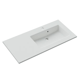 Waschtisch-Typ / -Farbe: Solid Surface Waschtisch - Breite: 113 cm Rechts