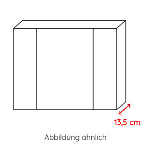 Tiefe Spiegelschrank: 13,5 cm
