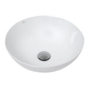 Waschtisch-Typ: 40 cm - 2x Keramik, Zwangsablauf, ohne Hahnloch