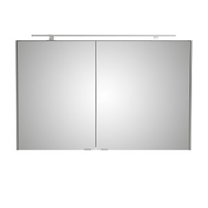 Ausführung Spiegelschrank: Große Tür rechts, kleine Tür links