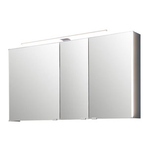 Ausführung Spiegelschrank: Große Tür links, kleine Türen rechts