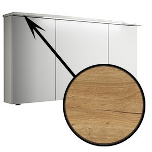 Spiegelschrank-Beleuchtung: TwinLED, 6,7 Watt, 122 cm - Halifax Eiche quer NB