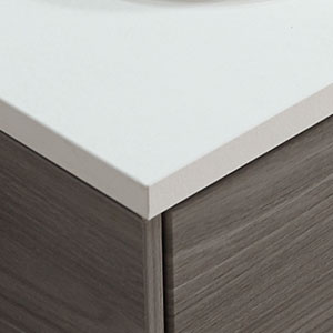 Stärke Waschtischplatte: 28 mm - ohne LED-Beleuchtung