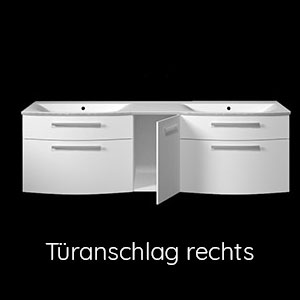 Ausführung Waschtischunterschrank: Türanschlag Rechts