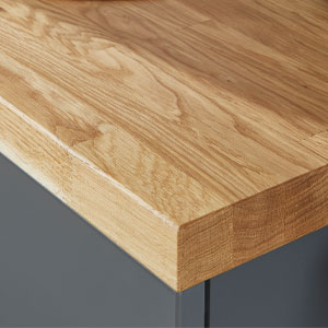 Abdeckplatte: Abdeckplatte 30,2 cm - Stärke 40 mm, Eiche massiv