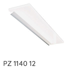 Aufsatzleuchte: LED-Aufsatzleuchte in Alu - 18,88 Watt - 1234 mm Breite