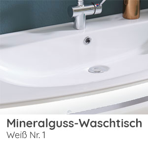 Waschtisch-Typ / -Farbe: Mineralguss Weiss 1006 mm Breite