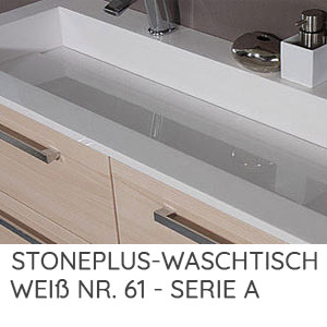 Waschtisch-Typ / -Farbe: Serie A STONEPLUS Weiß 1206 mm Breite