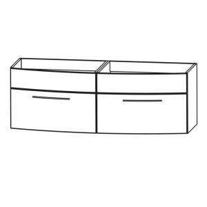 Waschtischunterschrank: für evermite-Doppelwaschtisch 1400 mm Breite