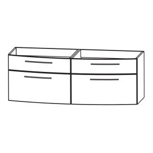 Waschtischunterschrank: für evermite-Doppelwaschtisch 1400 mm Breite