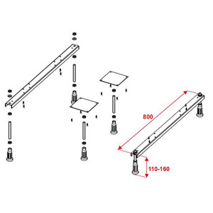Montagezubehör: mit Badewannenfüßen - 07