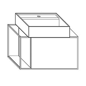 Ausführung Waschtisch mit Unterschrank: Becken links