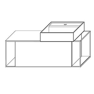 Ausführung Waschtisch mit Unterschrank: Becken rechts