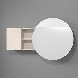 Ausführung Spiegelschrank: Türanschlag Rechts, Regal und Tür Links